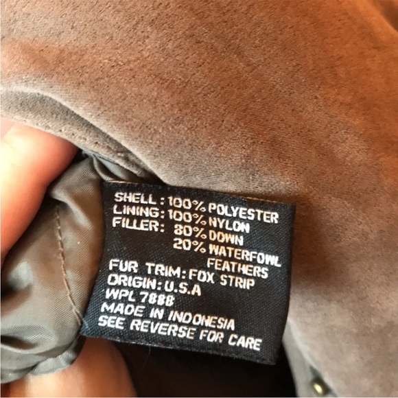 Bromley Sport Real Down Gray Brown Coat With Hood Size Medium Petite - Picture 5 of 9